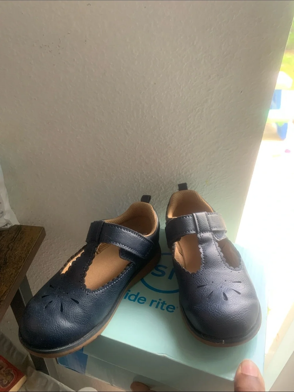 Stride Rite Navy T-Strap Mary Jane Shoes for Kids